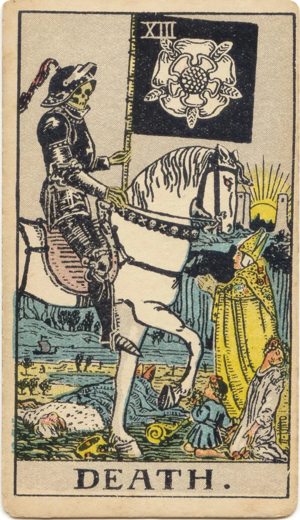 Death, tarot card from the 1909 Rider–Waite deck