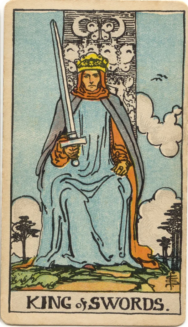 Король Мечей, карта Таро из колоды Райдера–Уэйта 1909 года